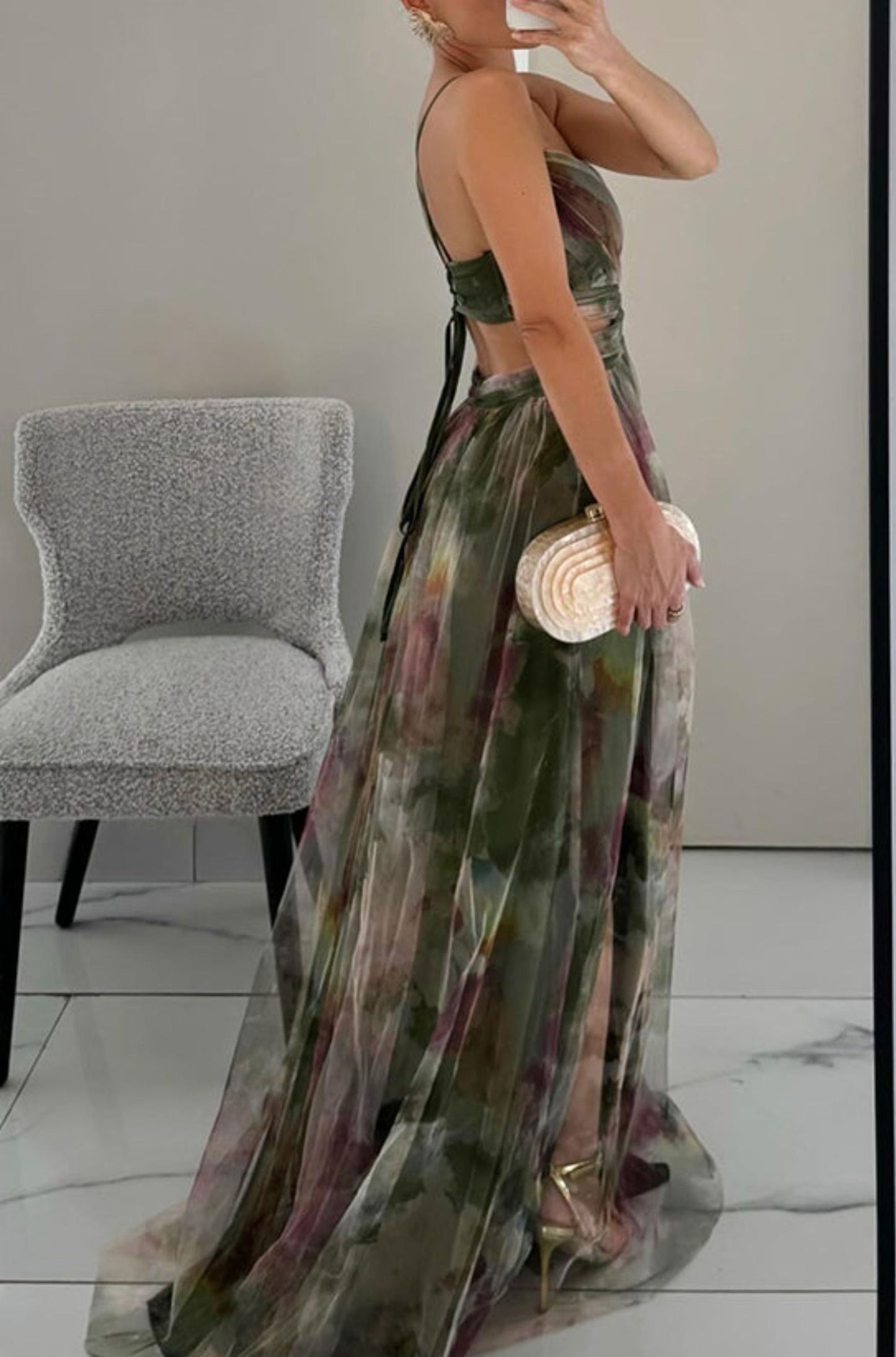 Giola – Betagende Maxi-kjole med Blomsterprint