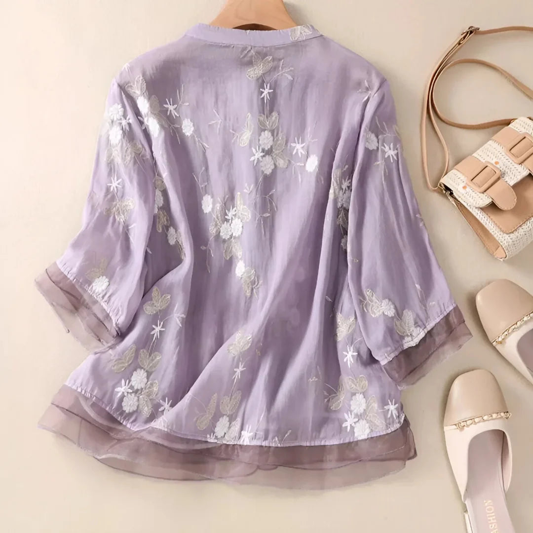 Liva™ | Broderet bluse