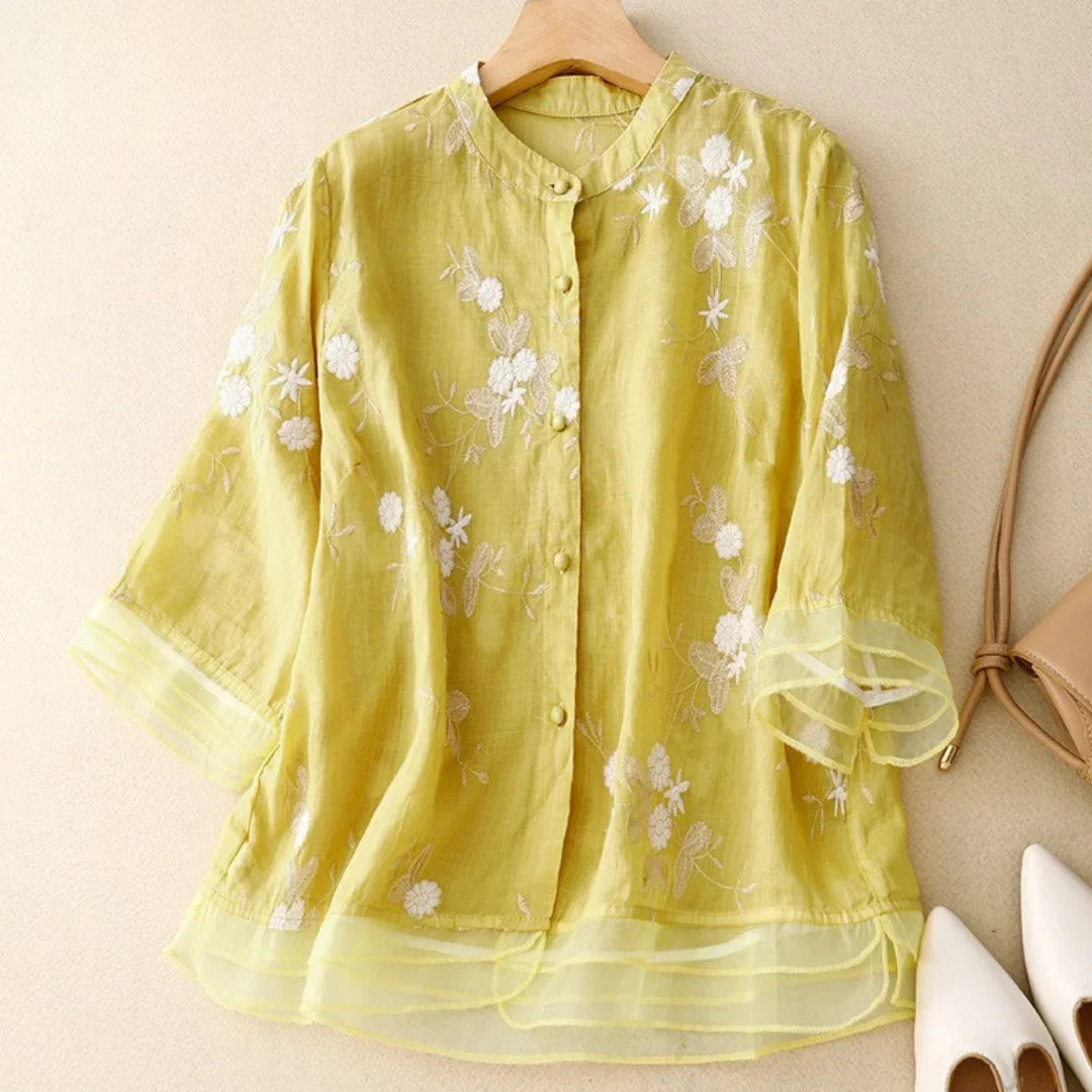 Liva™ | Broderet bluse