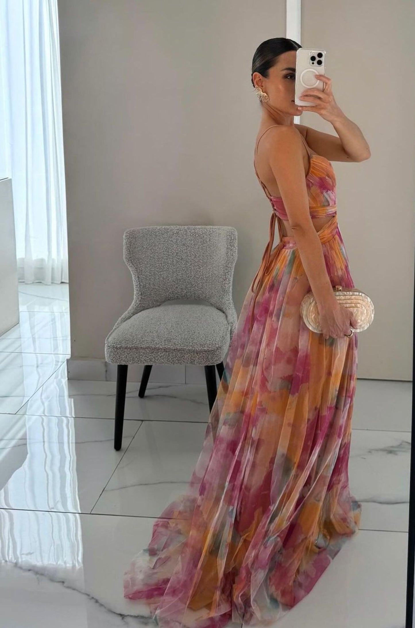 Giola – Betagende Maxi-kjole med Blomsterprint