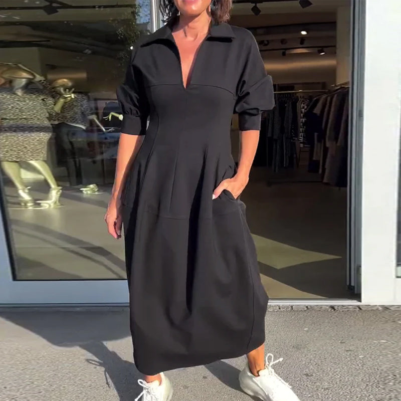 Karolin | Behagelig Lang Kjole