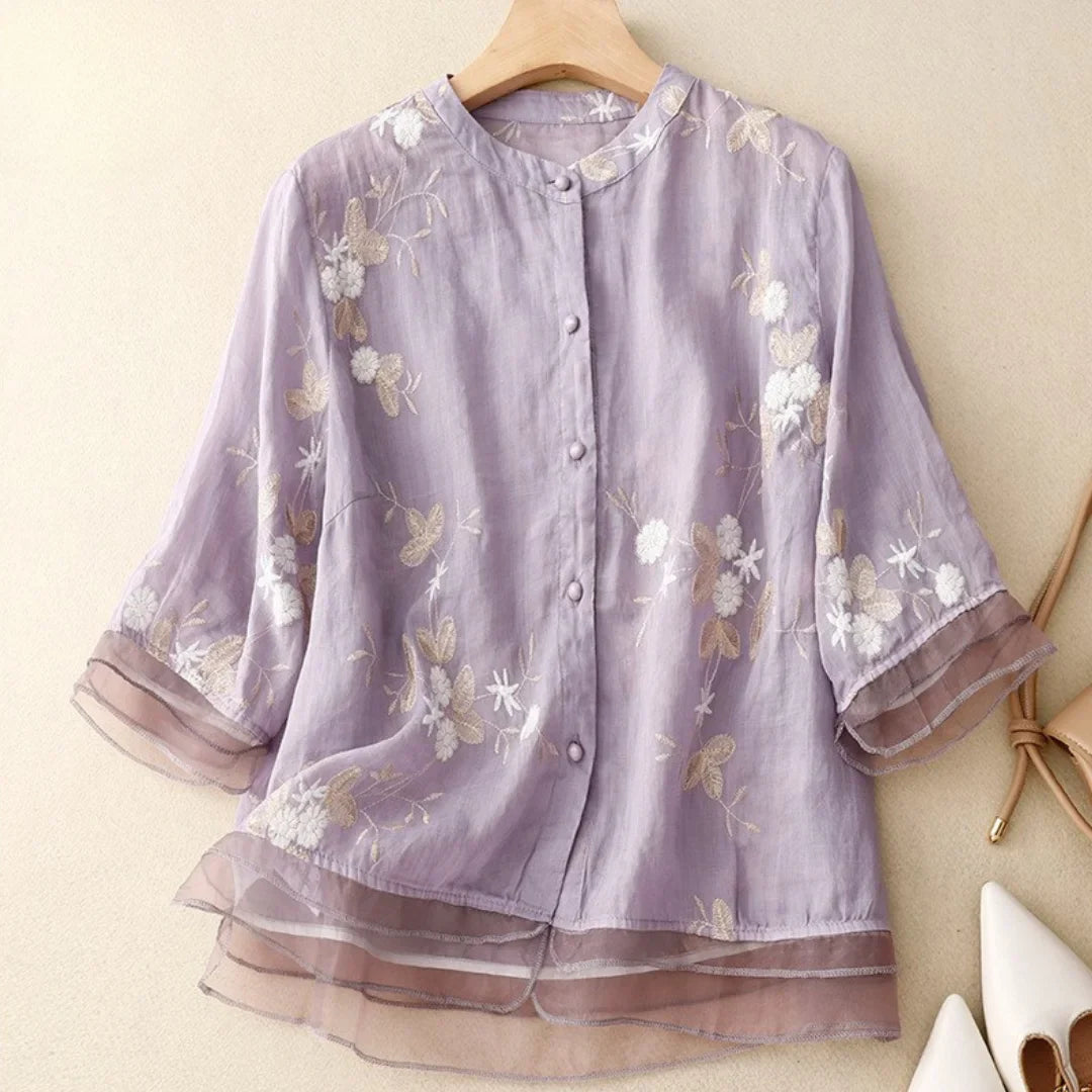 Liva™ | Broderet bluse
