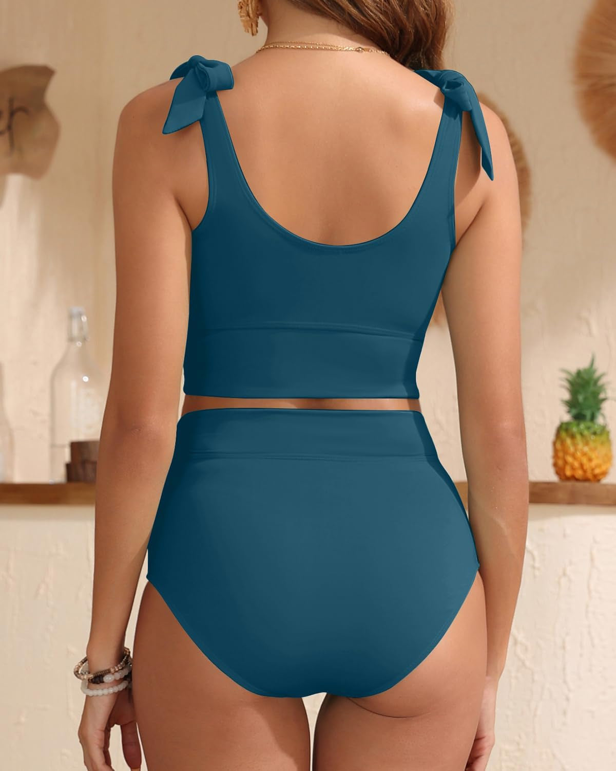 Højtaljet Tummy Control Bikini