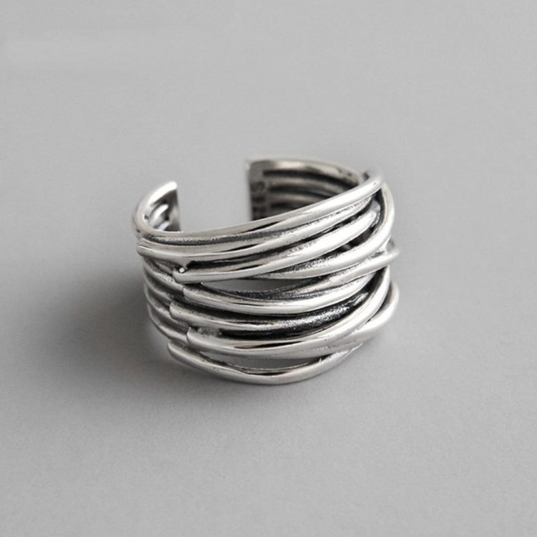 Justerbar ring i lager af 925 sterling sølv