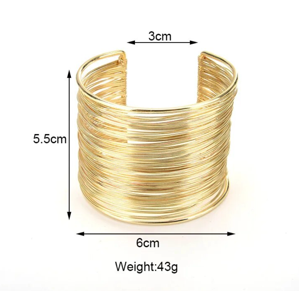 Tätlänkat armband i guldplätering