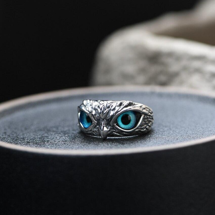 Glückseule Justerbar Ring i Sølv og Opal