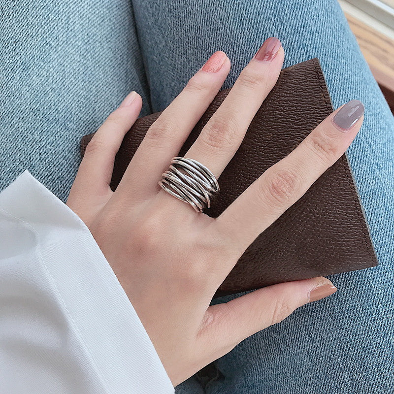 Justerbar ring i lager af 925 sterling sølv