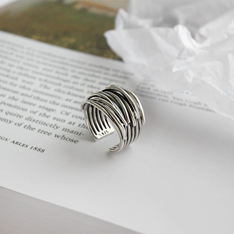 Justerbar ring i lager af 925 sterling sølv
