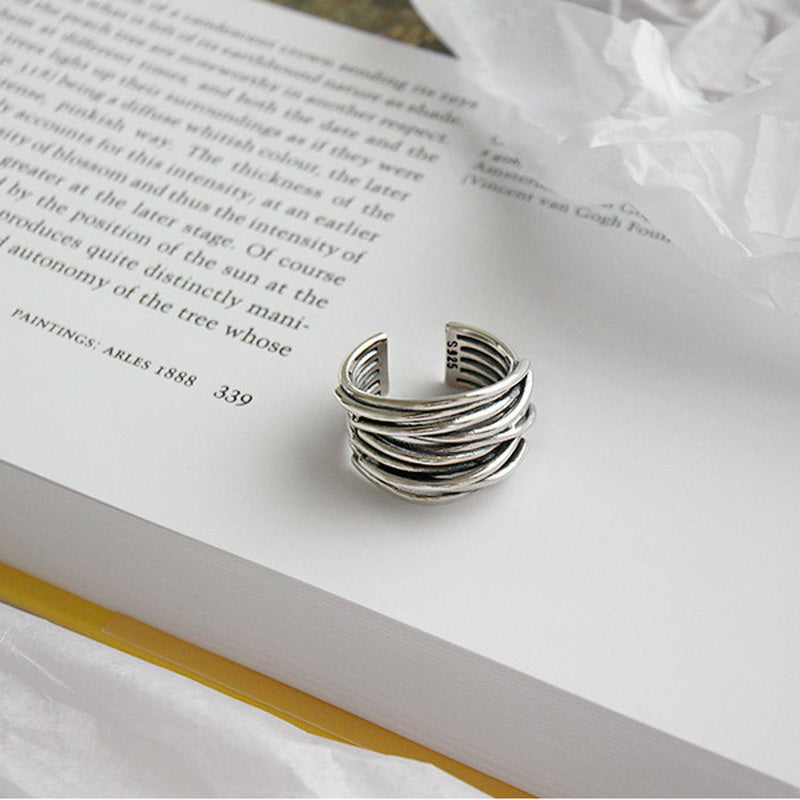 Justerbar ring i lager af 925 sterling sølv