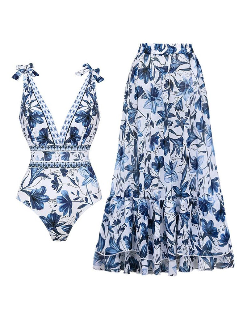 Bloom Set – Badedragt med lang nederdel