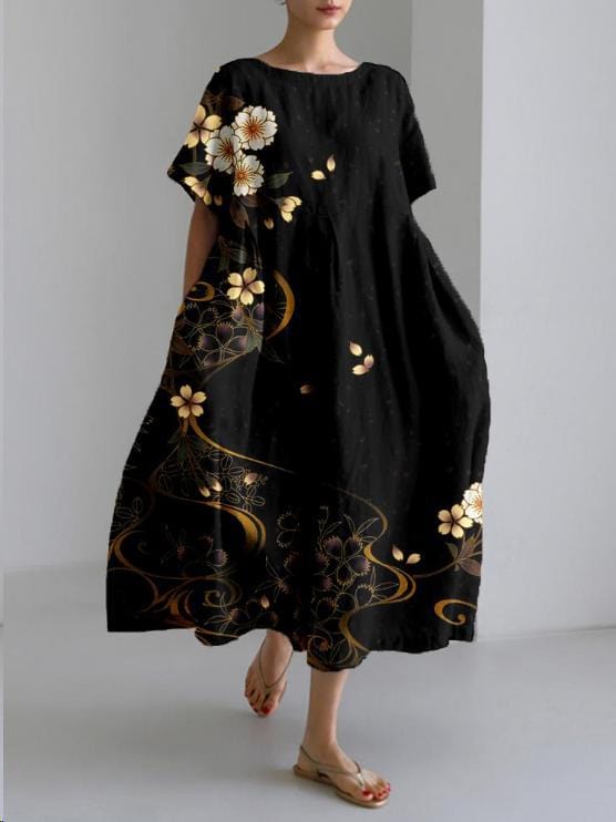 Madeleine|Elegant Floral Kjole til Kvinder