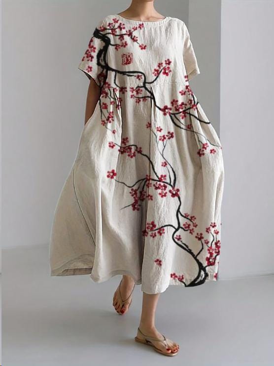 Madeleine|Elegant Floral Kjole til Kvinder