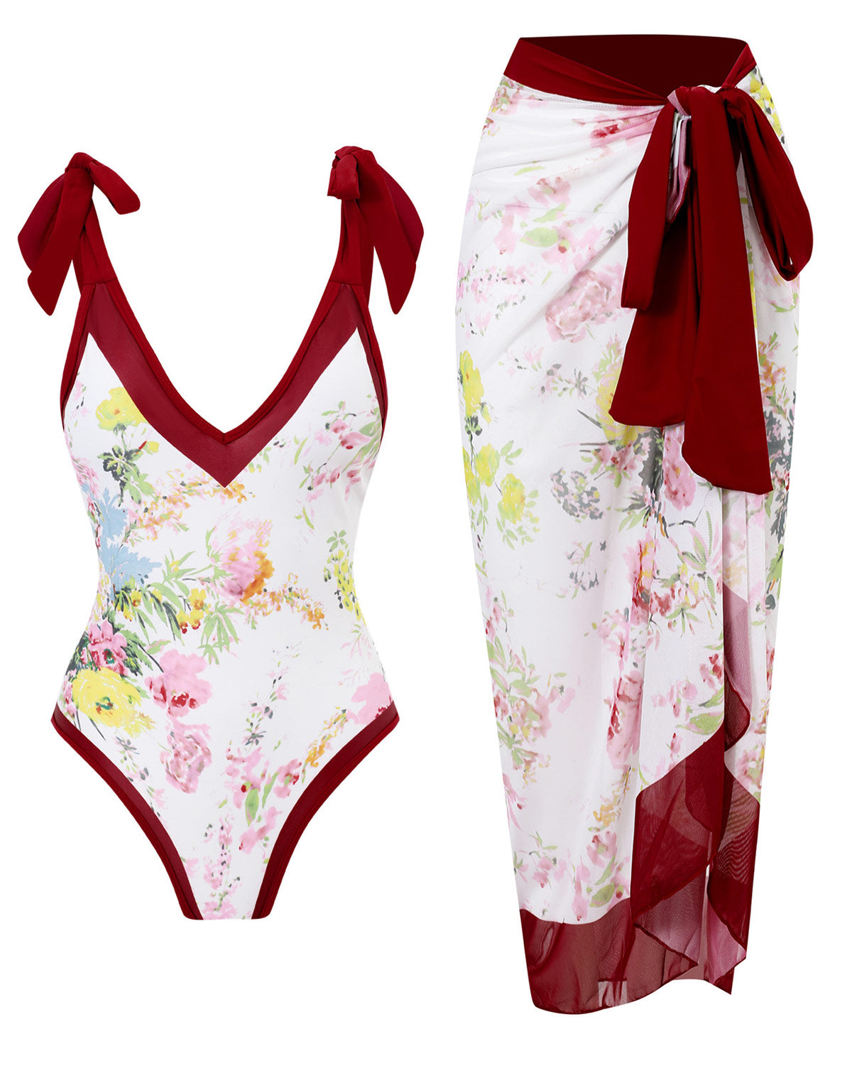 Bloom Set – Badedragt med lang nederdel