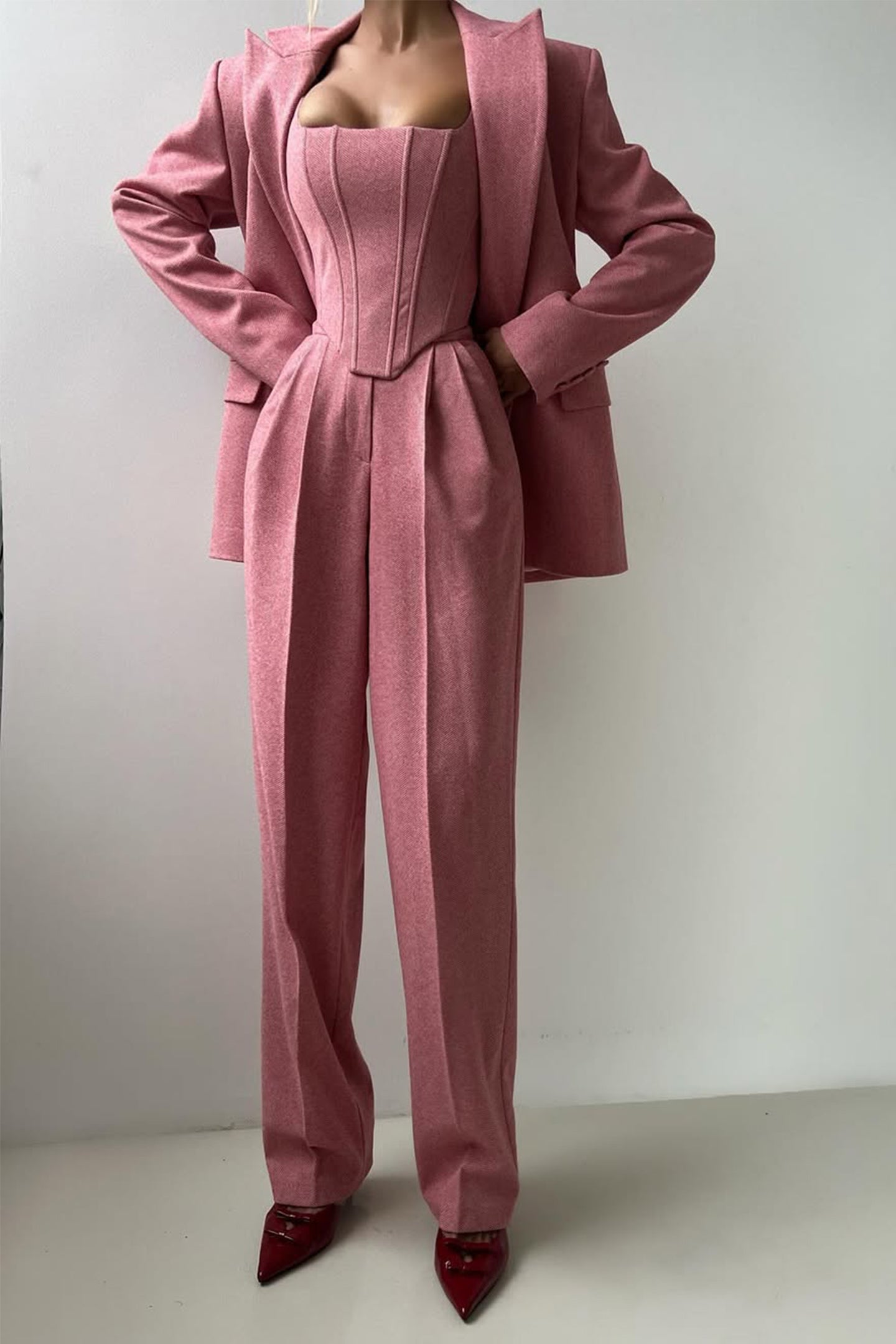 Dora™ - Tre-delt sæt med dobbeltradet blazer