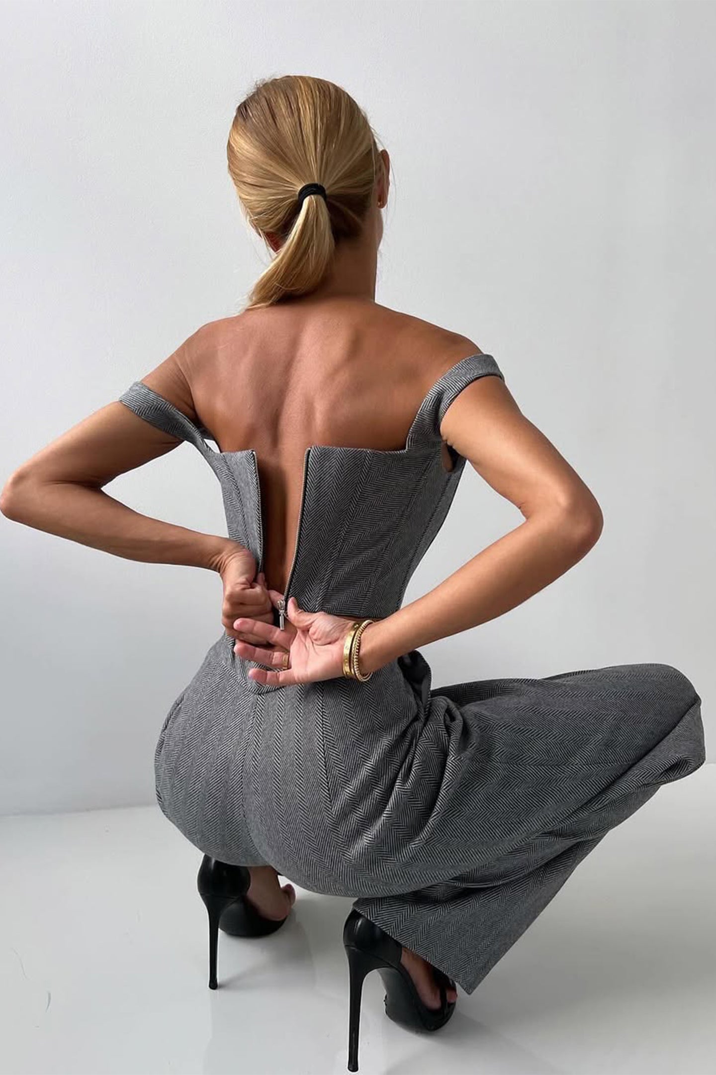 Ella™ - Tre-delt sæt med dobbeltknappet blazer