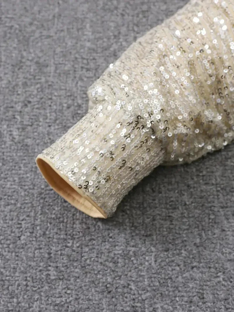Elegant Mini Kjole med Pailletter – Funklende Design til Særlige Begivenheder