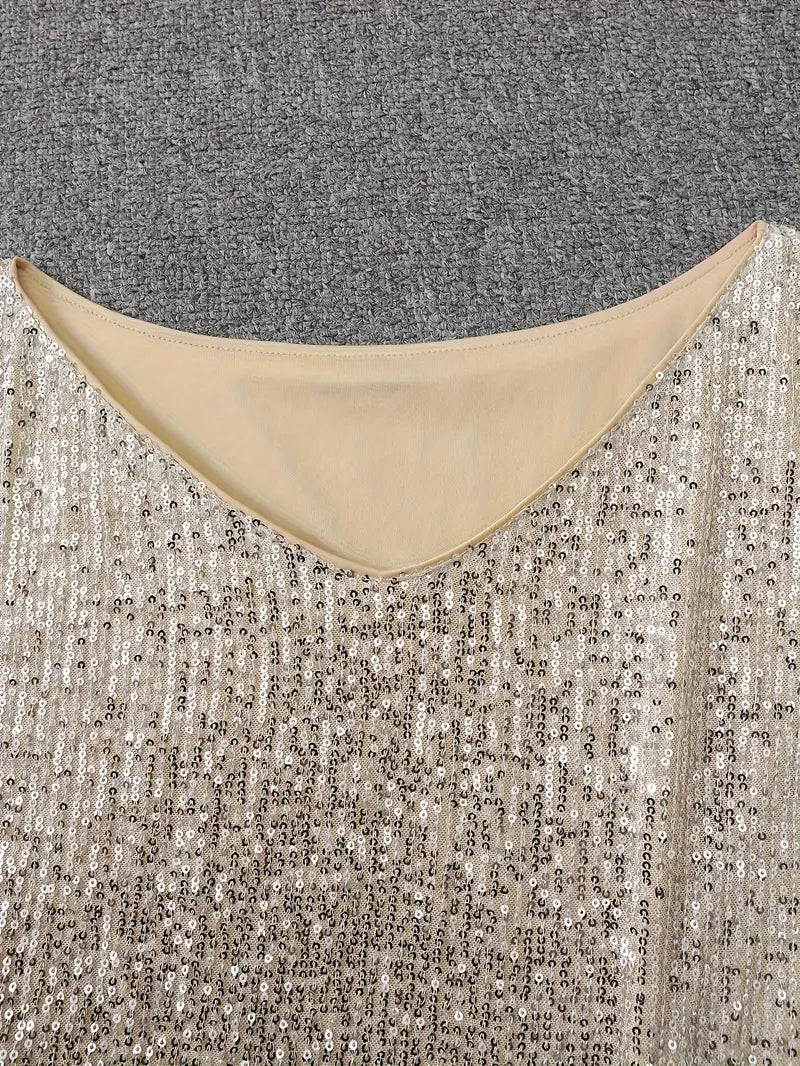 Elegant Mini Kjole med Pailletter – Funklende Design til Særlige Begivenheder