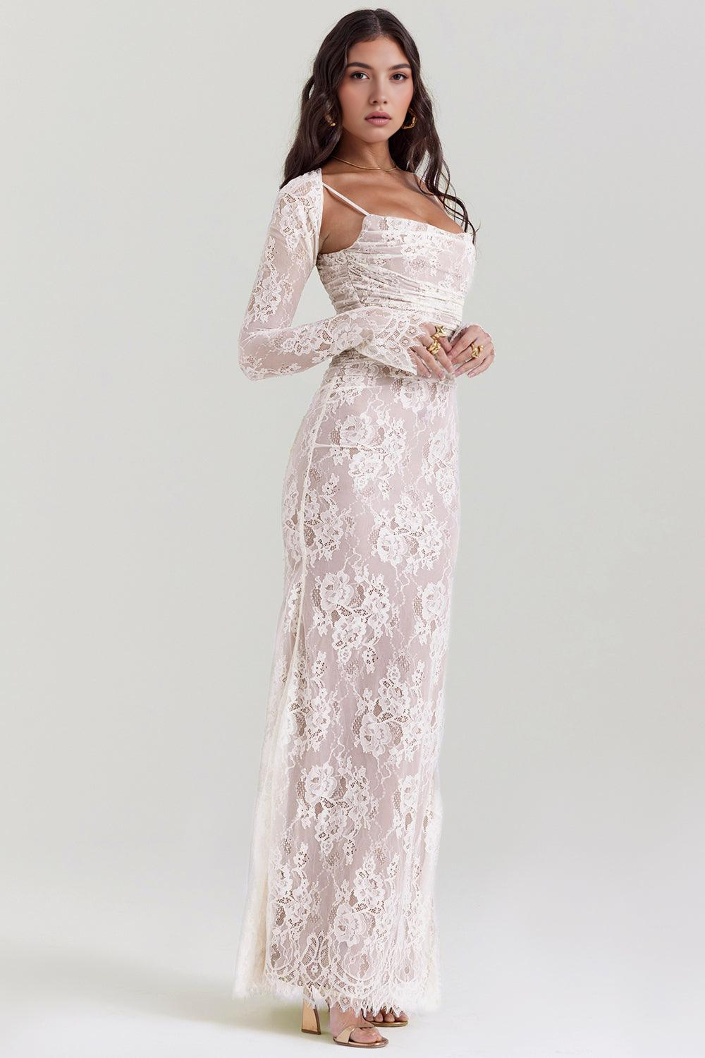 CELESTE - Spids Maxi Kjole