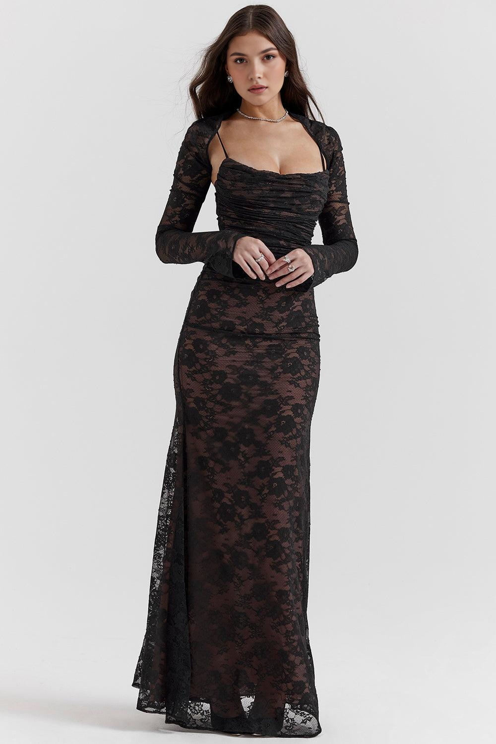 CELESTE - Spids Maxi Kjole