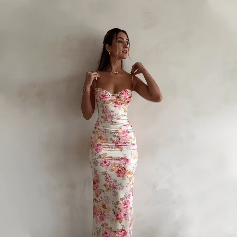 Beau | Sommermaxikjole med blomsterprint