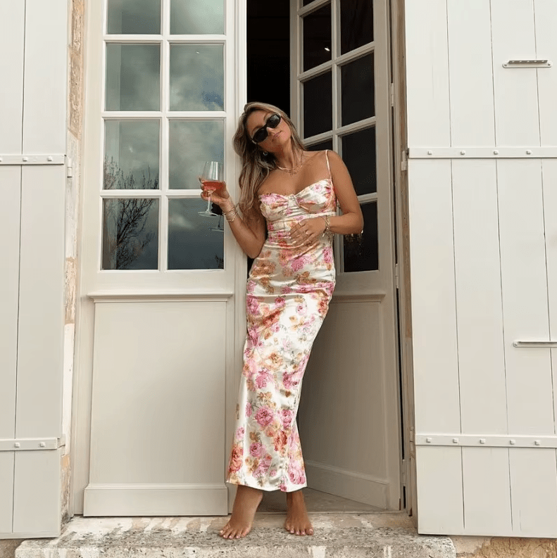 Beau | Sommermaxikjole med blomsterprint