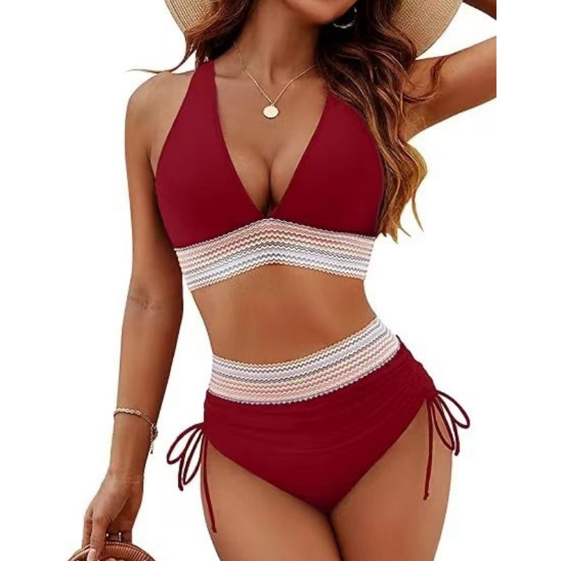Halter Bikini Sæt – Med Retro Taljebånd