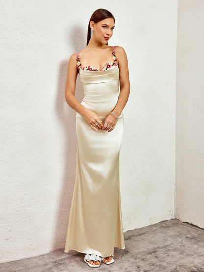 Isabella Satin Gown | Maxi Kjole
