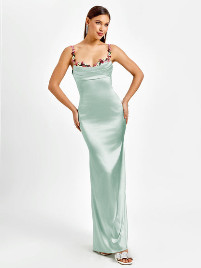 Isabella Satin Gown | Maxi Kjole