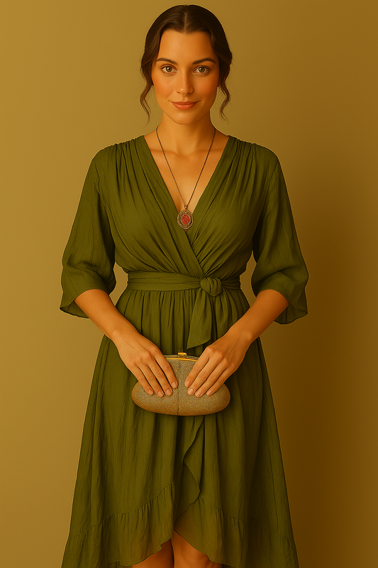 Esperance | Kjole i chiffon med V-hals