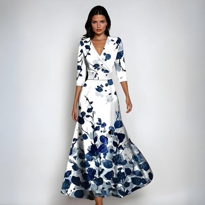Clara™ | Blomsteromslag Maxi Kjole