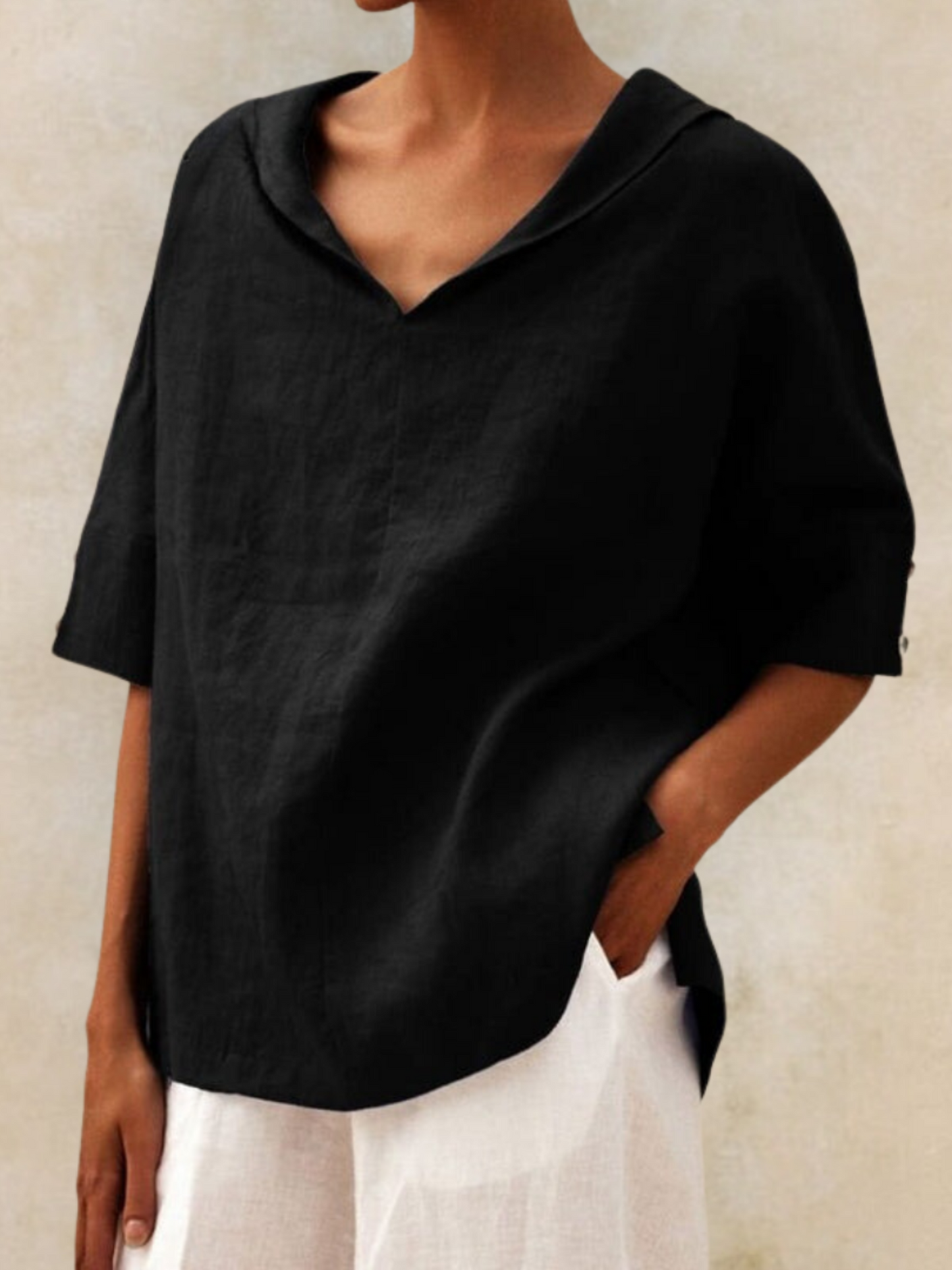 Klara™ - Løs bluse med afslappet pasform