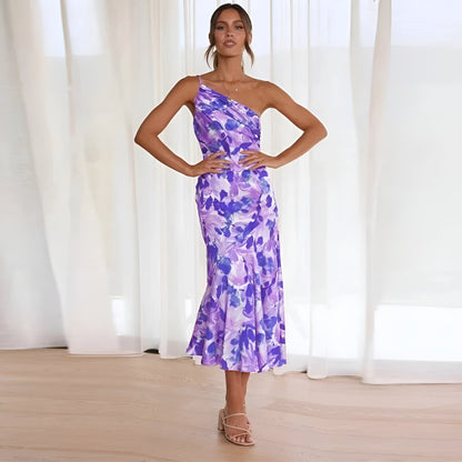 Avero™ | Asymmetrisk maxikjole med blomsterprint