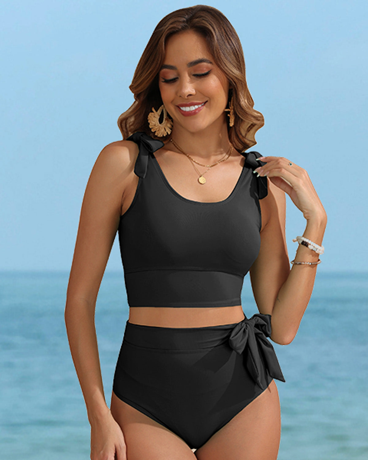Højtaljet Tummy Control Bikini
