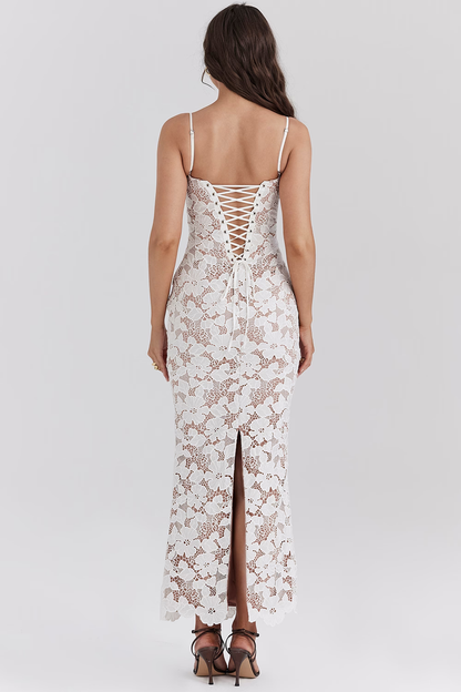EVANGELINE - Broderet Maxi-Kjole