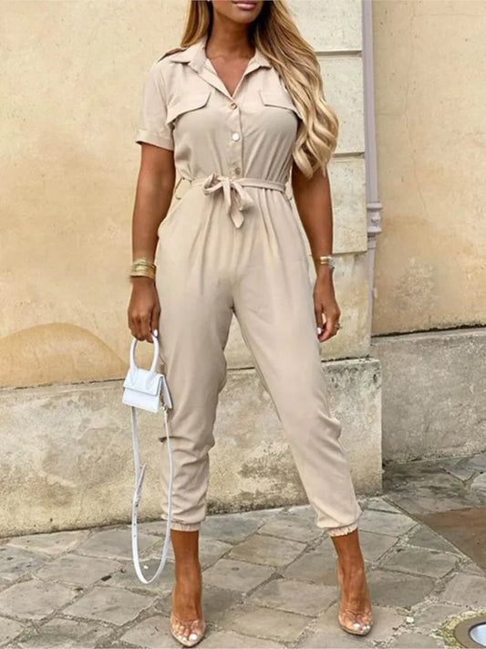 Chic cargo jumpsuit til kvinder – Stilfuldt og praktisk outfit til enhver lejlighed