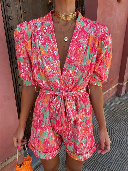 Farverig Dame Jumpsuit – Udtryksfuld og Elegant