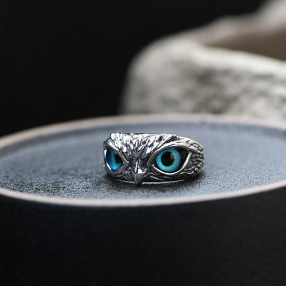 Glückseule Justerbar Ring i Sølv og Opal