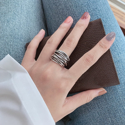 Justerbar ring i lager af 925 sterling sølv