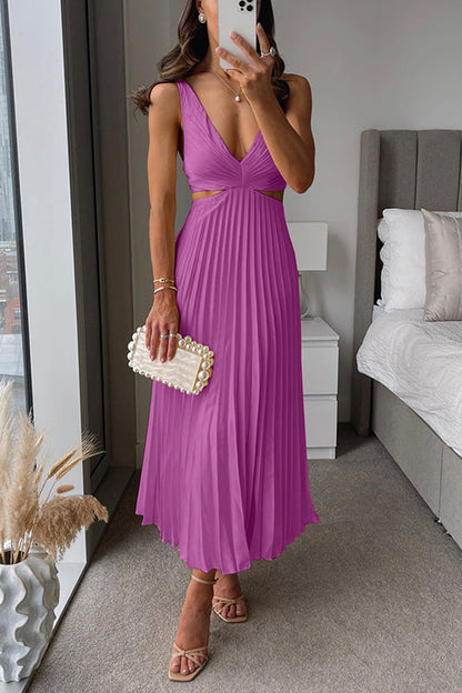 Elsa | Elegant Plisseret Maxikjole