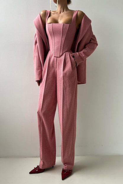 Dora™ - Tre-delt sæt med dobbeltradet blazer