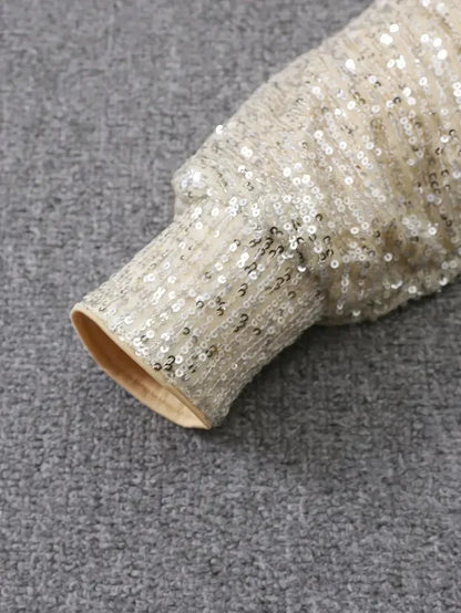 Elegant Mini Kjole med Pailletter – Funklende Design til Særlige Begivenheder