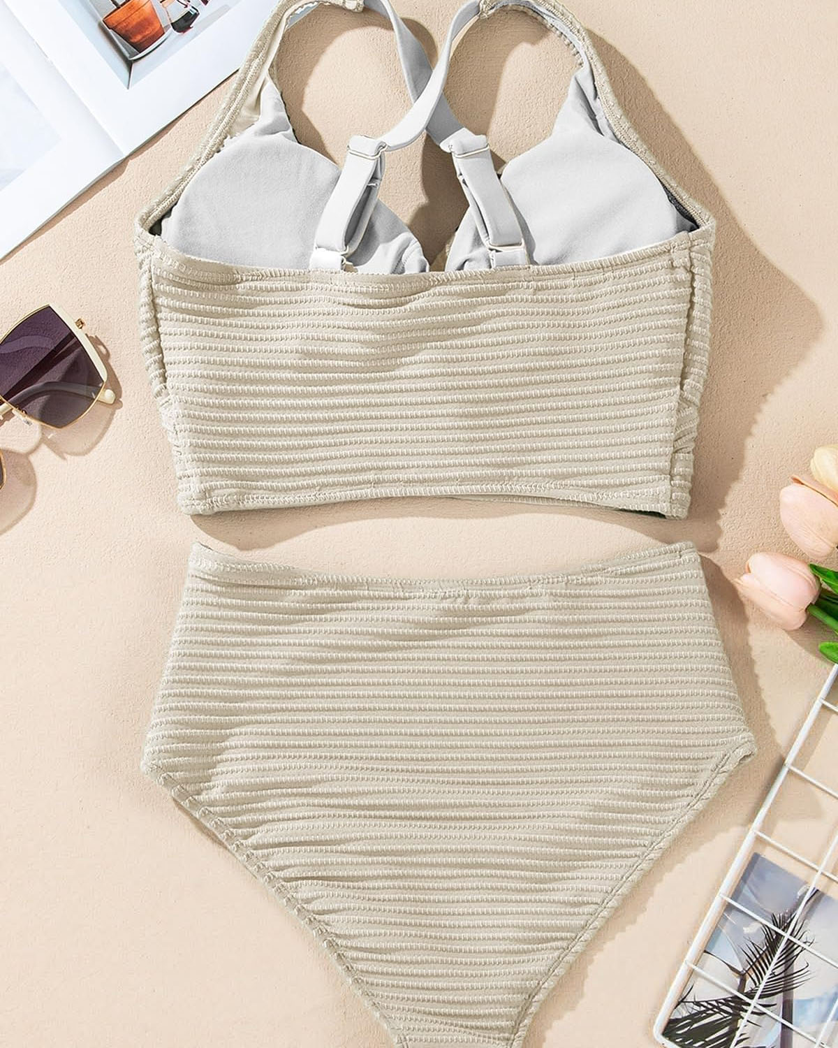 Ribbet Twist Bikini Sæt