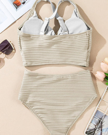 Ribbet Twist Bikini Sæt