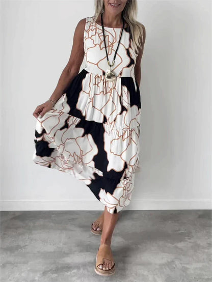 Fleur | Komfortabel Floral Kjole