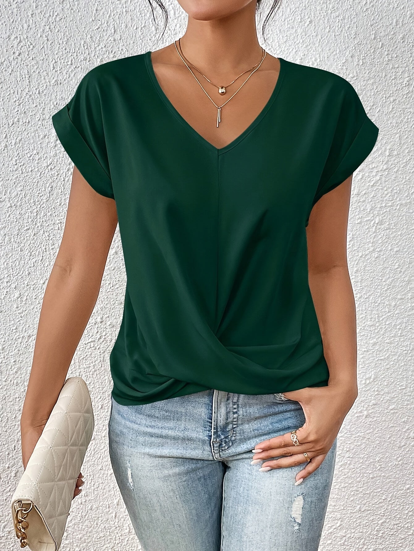 Clao™ | Casual T-shirt med sweetheart halsudskæring