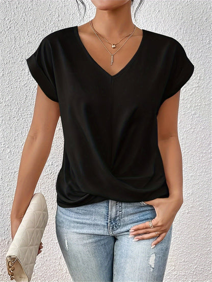 Clao™ | Casual T-shirt med sweetheart halsudskæring