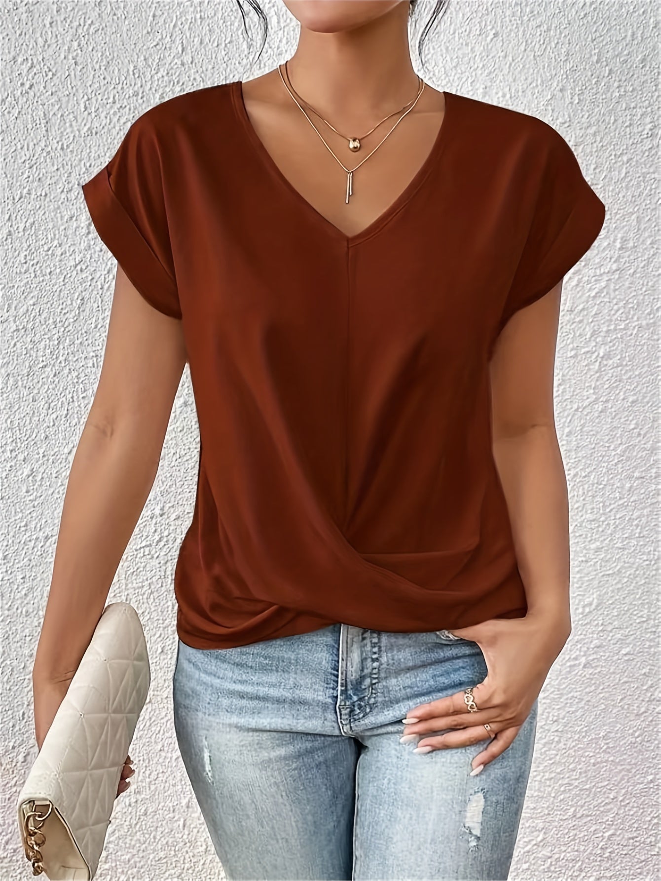 Clao™ | Casual T-shirt med sweetheart halsudskæring