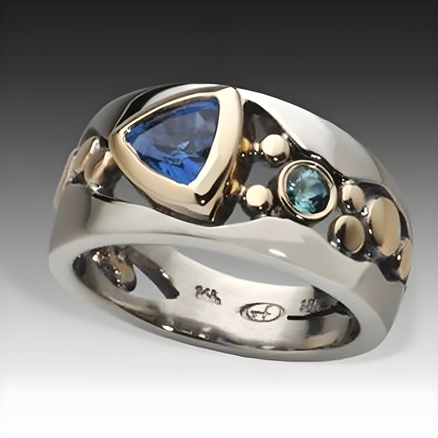 Blå vintage-ring