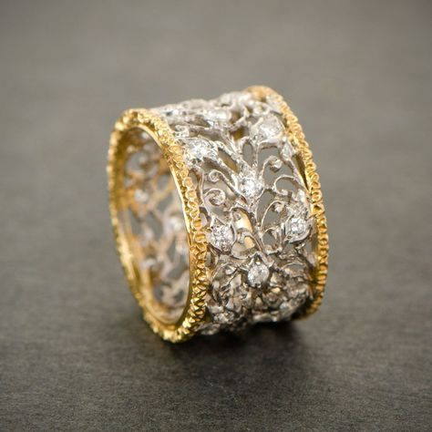 Vintage murgrøn ring med zirkonia