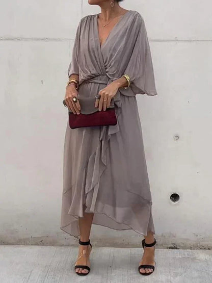 Esperance | Kjole i chiffon med V-hals
